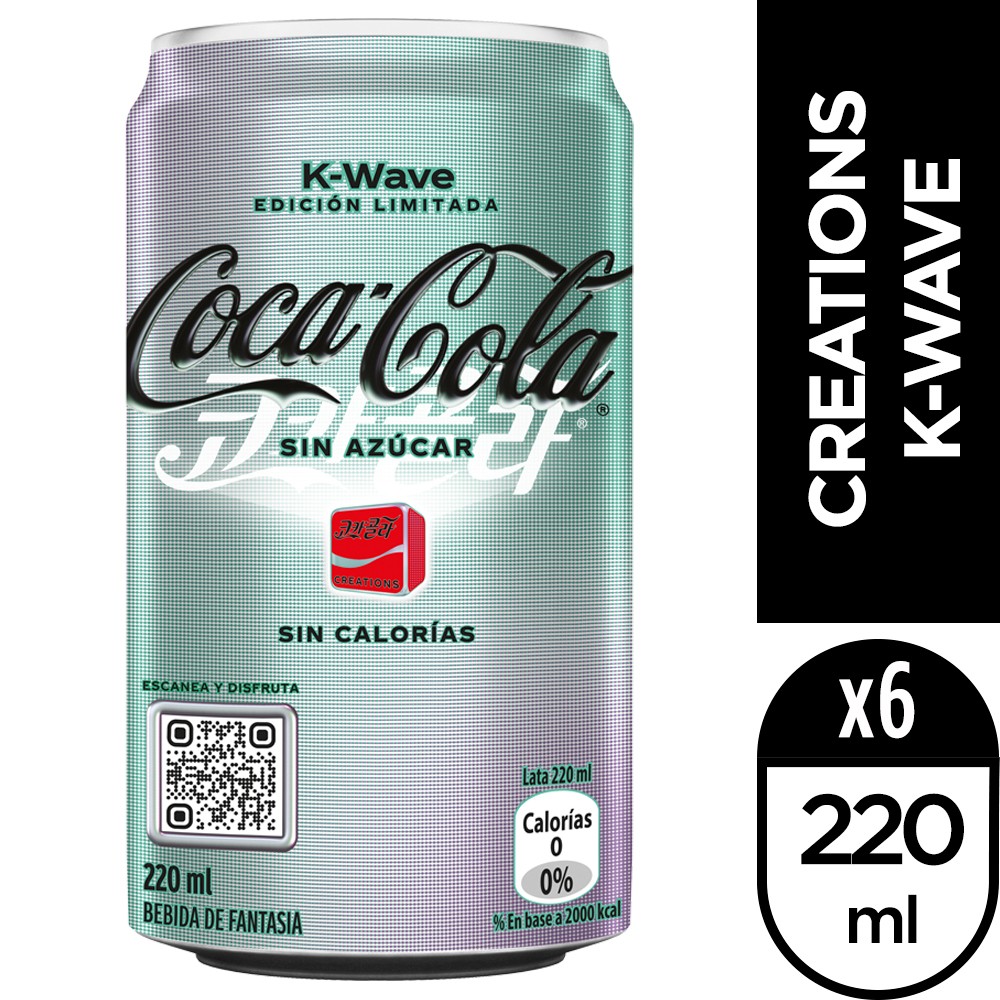 Coca cola sin azucar k-wave 6 x 220 ml