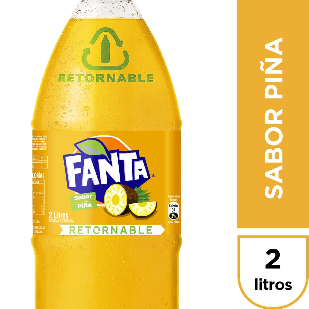 Fanta piña retornable 2 lt